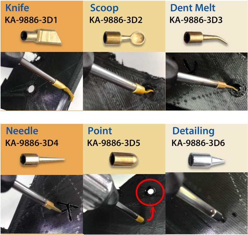 KINGTOOL Cordless 3D Printing Smoothing Tool Kit, 3D Printing Modify Finishing Tool, Cleaning Needle, Scarper - Image 3